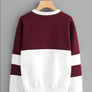New white & wine sweater🙌🏻